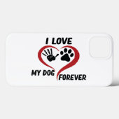 Coques Case-Mate iPhone J'aime mon chien jeter l'oreiller (Verso (horizontal))