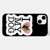 Coques Case-Mate iPhone J'aime mon chien personnalisé (Verso (horizontal))