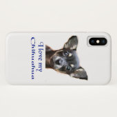 Coques Case-Mate iPhone J'aime mon Chihuahua (Dos (Horizontal))
