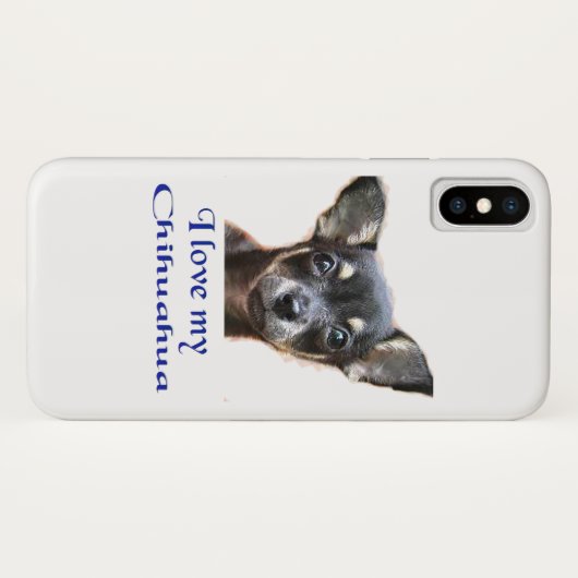 Coques Case-Mate iPhone J'aime mon Chihuahua (Dos (Horizontal))