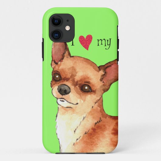 Coques Case-Mate iPhone J'aime mon chiwawa (Dos)