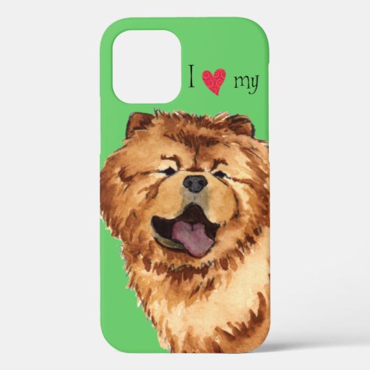 Coques Case-Mate iPhone J'aime mon Chow (Verso)