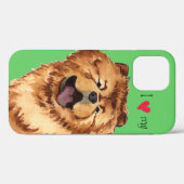 Coques Case-Mate iPhone J'aime mon Chow (Verso (horizontal))
