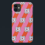 Coque Case-Mate Pour iPhone J'aime mon Coastie<br><div class="desc">J'aime mon Coastie avec des ancres de la garde côtière et des rayures roses et oranges</div>
