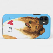 Coques Case-Mate iPhone J'aime mon collie (Dos (Horizontal))