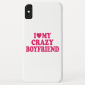 Coques Case-Mate iPhone J'aime mon copain fou (Dos)