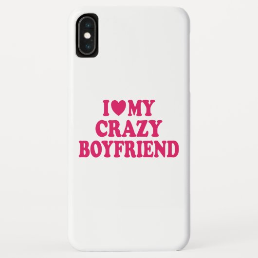Coques Case-Mate iPhone J'aime mon copain fou (Dos)