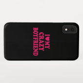 Coques Case-Mate iPhone J'aime mon copain fou (Dos (Horizontal))