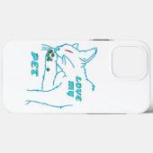 COQUES Case-Mate iPhone J'AIME MON CUTE AQUA PET CAT (Verso (horizontal))