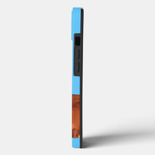 Coques Case-Mate iPhone J'aime mon Dachshund aux cheveux longs (Verso / Gauche)