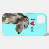 Coques Case-Mate iPhone J'aime mon Deerhound écossais (Verso (horizontal))