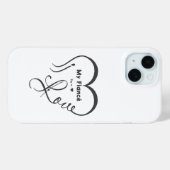Coques Case-Mate iPhone J'aime mon fiancé • Vous = ♥ 🫳🏻💍 (Verso (horizontal))