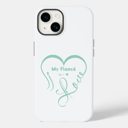 Coques Case-Mate iPhone J'aime mon fiancé • Vous = ♥ 🫳🏻💍 (Verso)