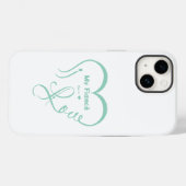 Coques Case-Mate iPhone J'aime mon fiancé • Vous = ♥ 🫳🏻💍 (Verso (horizontal))