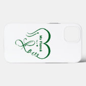 Coques Case-Mate iPhone J'aime mon fiancé • Vous = ♥ 🫳🏻💍 (Verso (horizontal))