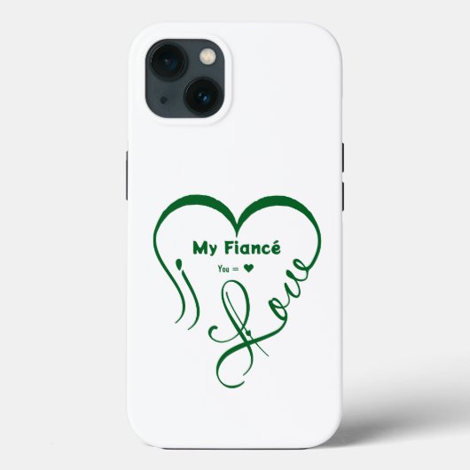 Coques Case-Mate iPhone J'aime mon fiancé • Vous = ♥ 🫳🏻💍 (Verso)