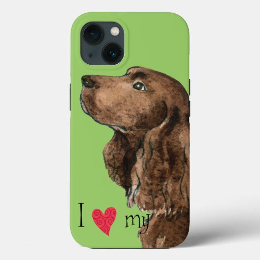 Coques Case-Mate iPhone J'aime mon Field Spaniel (Verso)