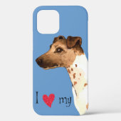 Coques Case-Mate iPhone J'aime mon Fil Fou Fox Terrier (Verso)