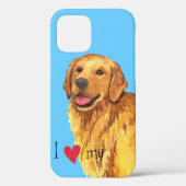 Coques Case-Mate iPhone J'aime mon Golden Retriever (Verso)
