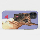 Coques Case-Mate iPhone J'aime mon great dane (Dos (Horizontal))