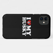 Coques Case-Mate iPhone J'Aime Mon Husky (Dos (Horizontal))