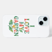 Coques Case-Mate iPhone J'Aime Mon Jardin Aquarelle Tropicale Florale (Verso (horizontal))