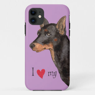 Coque Case-Mate Pour iPhone J'aime mon jouet Manchester Terrier