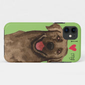 Coques Case-Mate iPhone J'aime mon laboratoire de chocolat (Dos (Horizontal))