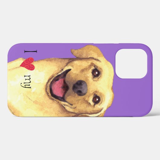 Coques Case-Mate iPhone J'aime mon laboratoire jaune (Verso (horizontal))