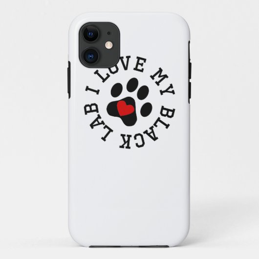 Coques Case-Mate iPhone J'aime mon laboratoire noir (Dos)