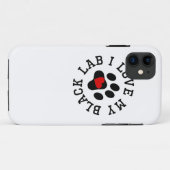 Coques Case-Mate iPhone J'aime mon laboratoire noir (Dos (Horizontal))