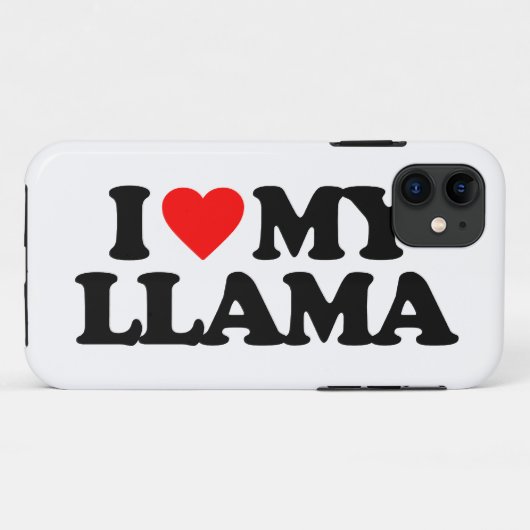 COQUES Case-Mate iPhone J'AIME MON LAMA (Dos (Horizontal))
