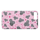 Coques Case-Mate iPhone J'aime mon motif de souris dans le rose (Dos (Horizontal))