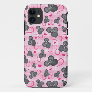 Etui iPhone Case-Mate J'aime mon motif de souris dans le rose