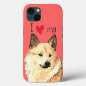 Coques Case-Mate iPhone J'aime mon norvégien Buhund (Verso)