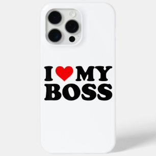 Coque iPhone 15 Pro Max J'Aime Mon Patron Funny Red Heart Boss Je Coeur Me