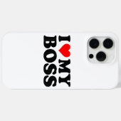 Coques Case-Mate iPhone J'Aime Mon Patron Funny Red Heart Boss Je Coeur Me (Verso (horizontal))