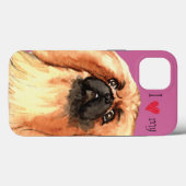 Coques Case-Mate iPhone J'aime mon Pekingese (Verso (horizontal))