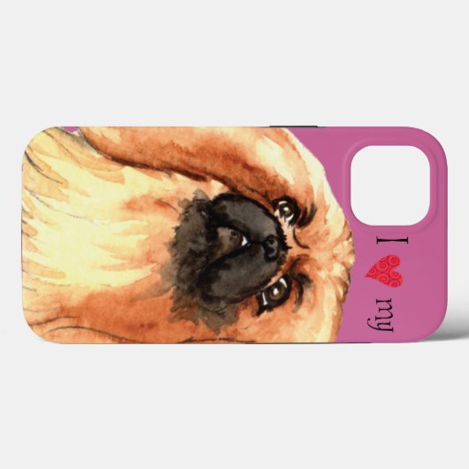 Coques Case-Mate iPhone J'aime mon Pekingese (Verso (horizontal))