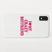 Coques Case-Mate iPhone J'aime mon petit ami fou (Dos (Horizontal))