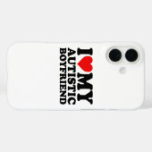 Coques Case-Mate iPhone J'Aime Mon Petit Amis Autiste (Verso (horizontal))