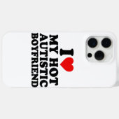 Coques Case-Mate iPhone J'Aime Mon Petit Amis Autiste Chaud (Verso (horizontal))