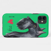 Coques Case-Mate iPhone J'aime mon Scottie (Dos (Horizontal))