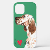 Coques Case-Mate iPhone J'aime mon Setter anglais (Verso)