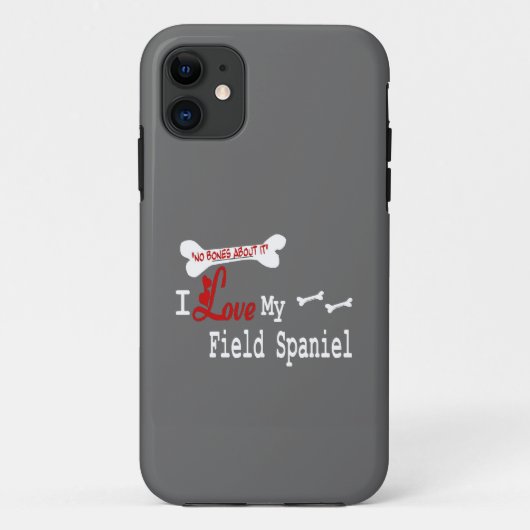 Coques Case-Mate iPhone J'Aime Mon Spaniel De Champ (Dos)