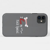 Coques Case-Mate iPhone J'Aime Mon Spaniel De Champ (Dos (Horizontal))
