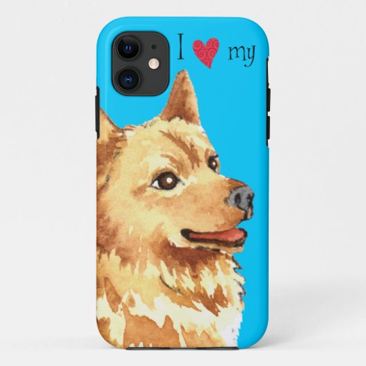 Coques Case-Mate iPhone J'aime mon Spitz finlandais (Dos)