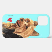 Coques Case-Mate iPhone J'aime mon Terrier australien (Verso (horizontal))