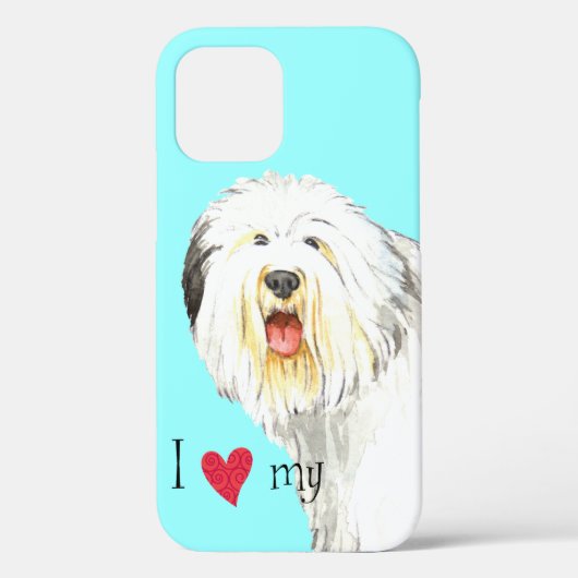 Coques Case-Mate iPhone J'aime mon vieux chien anglais (Verso)
