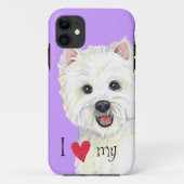 Coques Case-Mate iPhone J'aime mon Westie (Dos)